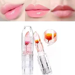 Mr. Huda Waterproof Long Lasting Flower Lip Gloss Crystal Flower Jelly Lipstick Magic Color Changing Lip Gloss Pink Shades (2Pcs)-picture-16