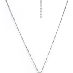 scintillare by sukkhi Trendy Style Joint Valentine Heart Shaped Crystals With Rhodium Plated Silver Pendant With Chain for Women And Girls | Valentine Day Gifts Collection|P106601 image 1
