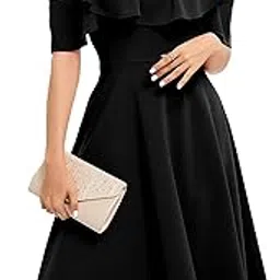 tataiya Women's Plus Size Off-Shoulder Cocktail Fit and Flare Dresses-picture-39