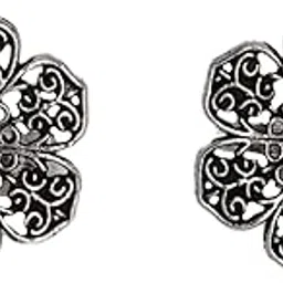 teejh Anya Silver Oxidised Toe Rings-picture-58