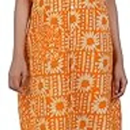 menmaii Women's [L- 4XL] Full Open/Front Buttoned [a Kind of Adaptive Clothing] Multipurpose Nighty for Maternity/Pregnancy/Elderly/Patient/Feeding/Hospital Purpose Nighty(Mango Yellow 3XL/ Calf Length image 1