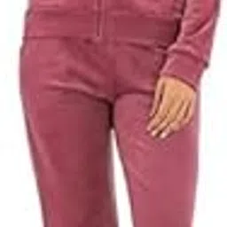 MOOLYAVAAN PRODUCTS Girl's And Women's Stylish Velour Fabric Winter Wear Velvet Set of 2 Pieces Tracksuit Outfits Full Zip Hoodie With Pocket and Sweatpant Set (SIZE XL-XXL)-image-9