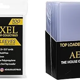Aexel Ultra Clear Card Toploader, 3x4 inches, 35Pt, for Trading Cards, Sports Cards, Topps Cards (100 Top Loaders + 100 Sleeves Combo)-picture-32
