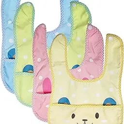 BTfash Babies Soft Button bib for Feeding, Crumb Catcher- (PACK OF 4)-picture-17