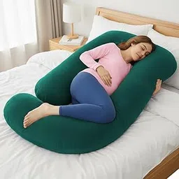 StarAndDaisy Pregnancy Pillow for Women/Baby Maternity Pillow for Sleeping J Shape for Mothers/Pregnancy Pillows for Back, Belly, Legs & Hip Support, Nursing & Maternity Pillow -Dark Green-picture-15