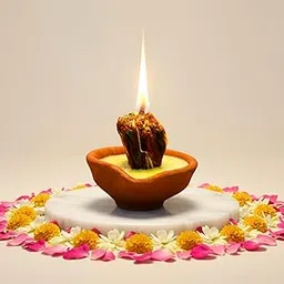 Kartik Purnima Pure Handmade Diya with 365 Wicks | Handmade Ghee Akhand Deepak for Pooja, Dev Diwali, Deep Daan, Karthigai Deepam & Temple Use – Pack of 1 image 1