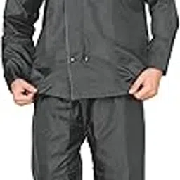 trustous Os rainwear Rain Coat for MENS Waterproof Reversible Double Layer with Hood Set of Top and Bottom Packed-picture-10