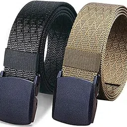 edifier Unisex Nylon & Canvas Waist Belt (BLT064_01_Beige & Black)-picture-46
