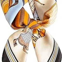 sannidhi Silk Scarf for Women Neck Hair Scarf For Women Lightweight Fashion Silk Satin Head Scarves Neckerchief for Suit, Blazers, Shirts, Bag-picture-47