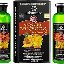 URBANMAC Fruit Vinegar Hair Color – Long-Lasting Black Gel Dye for Men & Women (BLACK, 400 ML)-picture-34