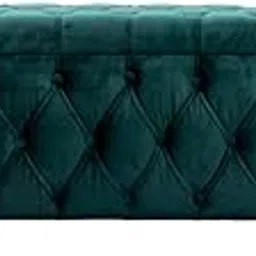 MODERN WAVE Chesterfield Velvet Upholstered Flip Top Storage Bench 2 3 Seater Sofa Couch Pouffe Sofa Bench Ottoman Large in (Green)-image-40