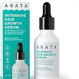 Arata Hair Growth Serum Concentrate with 3% Redensyl, 3% Procapil, 5% Kopexil, Caffeine and Rice Water | No Minoxidil Supports Hair Growth | Helps Reduce Hairfall | Serum For Women and Men | 30 ML-image-85