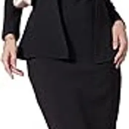 Western Dress for Women|Solid Lycra Western Dress for Women|Round Neck Shrug with Bodycon Dress for Women|Two Piece Knee-Length Dress for Women-image-27