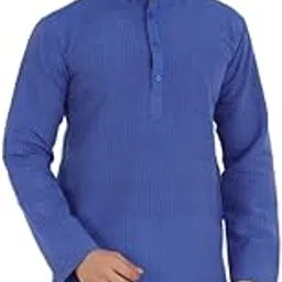 latestplus apparel LatestPlus Men's Solid Cotton Blend Ethnic Wear Regular Full Sleeve Kurta-picture-17