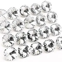 Bhavya Enterprises Crystal Buttons, 50pcs Crystal Diamante Rhinestone Round Buttons for Clothes Crafts Headboard Sofa, Size: 11mm-picture-14