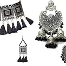 jmbw international JMBW-BLACK SQURARE CHOKER AND BLACK PADMAVATI-picture-18