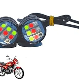 SHOP4U Mix colour 6 Led Strobe Light for Bike | Warning Emergency Police Light | Motorcycle Strobe Light | Bike Led Light Headlight Bulb High Power Flasher Hazard | Accessories Lighting bullet Compatible with Hero Splendor Plus-picture-16