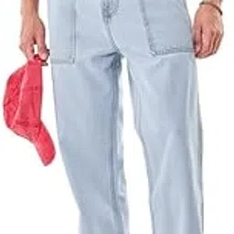 Men Casual Jeans | Straight Fit Relaxed Style with Mid Rise & Clean Look | 100% Cotton Smooth Texture for Everyday Comfort & Versatile Wear-image-68