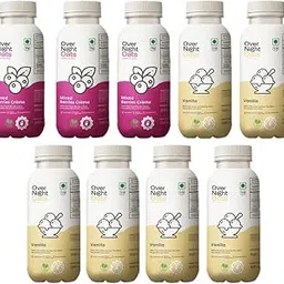 Overnight Oats with Vegan Protein | High Protein Oats Breakfast with Dietary Fibre | Just Add Milk | Ready in Minutes | No Preservatives | 3 Mixed Berries + 6 Vanilla (Pack of 9, 50g Each)-picture-44