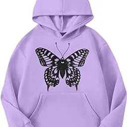 Women's Printed Stylish Hoodies - Trendy Casual Wear with Vibrant Patterns and Comfortable Fit for Men and Women (MD-BUTTERFLYHOODIE-Parent)-image-9