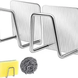 Heavy Duty Adhesive Hooks, Stick on Wall Adhesive Hangers, Strong Stainless Steel Holder, Self Adhesive Hooks for Kitchen Bathroom Home Door Towel Coat Key Robe(2 PCS)-picture-18