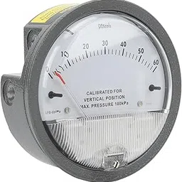 Differential Pressure Gage, High Precision 1/8" Female Pressure Detection Meter 0-60 Pascals HVAC Manometer with Pointer and Scale for Air and Non Combustible Gases-picture-62