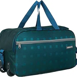 m medler Lexter Duffle Bag | Polyester Strolley Duffle Bag | 2 Wheel Duffel Bag | Luggage Bag with Adjustable Strap - (Turquoise)-picture-47