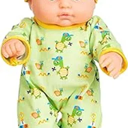 EL FIGO Cute Little Boy in Printed Soft Dress Rubber Doll for Kids (Rotatable Legs Arms with Removable Clothes Set 30 cm)-image-3