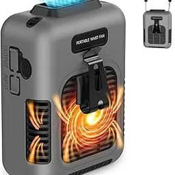 30 Hours Portable Waist Fan Clip On, Urltra-Light Outdoor Cooling Neck Fans With Lanyard, 8000Mah Rechargeable Battery Fan, Personal Wearable Belt Fans, Shirt Body fan for Camping,Travel,Walking-image-27