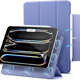 ESR for iPad Pro 11 Inch Case (M5/M4) Cover 2025/2024, Powerful Magnetic Attachment, Slim Trifold Stand Case, Supports Pencil Pro and Pencil (USB-C), Durable Protection, Rebound Series, Purple-picture-26