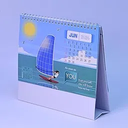 Thinkcrafts 2026 Desktop Calendar with Twin Wire Binding, Month-at-a-Glance Format, 13 Sheets, 160 GSM Paper, Notes Section, 8.5 x 7.5 Inch-image-41