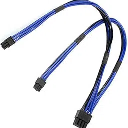 Dual Mini 6 Pin to 8 Pin PCI Express Video Card Power Adapter Cable image 1