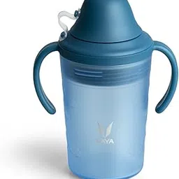 VAYA Kids Drynk - Baby Water Bottle, Baby Bite Resistant Soft Sipper Cup with Handle, Milk Bottle for Kids, Sippy Cup with Anti Spill Lock, BPA Free, 12m+, 280 ml, Blue-picture-10