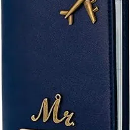 Customised Passport Cover with Personalised Name Charm - Leather Passport Cover for Men & Women - Customised Gift - Green-image-1