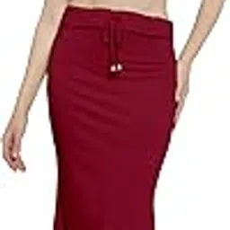 ss sanket synthetics Stretchable Saree Fishcut Shapewear Petticoat Fish Cut Women, Cotton Blended, Shaper Petticoat with Elastic, Long Under Skirt Shape wear for Saree-picture-43