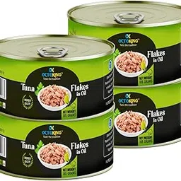 Octoking Canned Tuna Flakes in Oil 185gm (Pack of 4)-picture-12