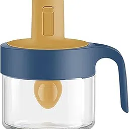 MERISHOPP Kitchen Seasoning Jar Salt Tin Storage Container for Spice Pepper Salt Blue-image-20