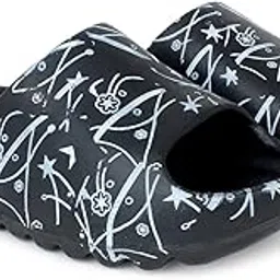 pampy angel Zig Zag Abstract Men's Flip Flops Slides Back Open Household Comfortable Slippers-picture-15