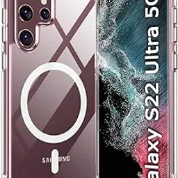 TheGiftKart Hybrid Back Cover Case for Samsung Galaxy S22 Ultra 5G Compatible with MagSafe | Shockproof Design | Hard Transparent Back Cover Case for Samsung Galaxy S22 Ultra (PC & TPU, Clear Sides)-image-18