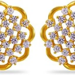joyalukkas Impress Collection 22k Yellow Gold Stud Earrings for Women-picture-45