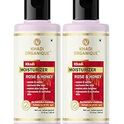 Khadi Organique Rose & Honey Moisturizer For Face | Brightens Skin, Nourishes & Hydrates | Suitable for Men & Women | Youthful Glow | 210ml x 2 (420 ml)-picture-34
