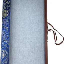 Flylin Calligraphy Cloth, Reusable Chinese Calligraphy Practicing Tool Magic Water Painting Paper Ten Thousand Times Writing Cloth Scroll for Home School (Blue)-picture-10