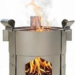 Dart Agro Portable Fire Pit and BBQ Grill, Stainless Steel Multi-Functional Outdoor Cooker with Grill Grate, Ash Catcher, Wood/Charcoal Fuel Compatible for Camping and Patio-picture-31