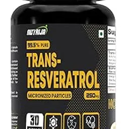 NutriJa Trans Resveratrol 250MG Capsules - 99.5% Pure Micronized and Highly Bioavailable Supplement | Slow down Aging, Proven Powerful Anti-Oxidant | Improves Metabolism & Heart health (30 Capsules)-image-15