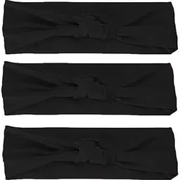 Hairband Women and Girl's & Baby Girls Adjustable Elastic Velvet Strip Headband in Black Color for School Use Facial Makeup,Face Wash Yoga Sports Beauty Tool (Pack of 3)-image-75