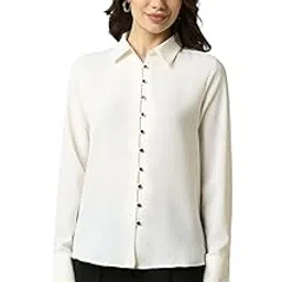 allen solly Women's Solid Regular Fit Shirt-picture-18