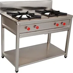 Bajrangi Tandoors Pvt. Ltd | Double Burner Iron Top Gas Stove | 2 Jumbo Brass Burner | Manual Ignition | Ergonomic Knobs | Easy to Clean | PAN India Presence | Stainless Steel-picture-13