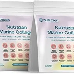 Nutrazen Marine Collagen Supplement - Collagen Peptides, Hyaluronic Acid , Liposomal Vitamin C, Grape Seed & Rosemary Extracts | For Skin, Hair, Nails & Joint Health | Antioxidant-Rich Formula - Pack of 2-picture-23
