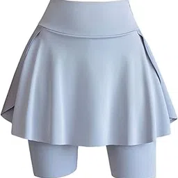 ZOOMELLA Tennis Skirt with Pockets Gyjm Fitness Soft Beach Women's Pleated Skirt XL Grey|Clothing, Shoes & Accessories|Clothing, Shoes & Accessories-image-54