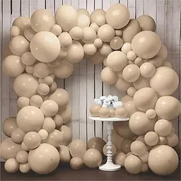 YOURS DECOR Balloon Decoration Kit - 52 Pcs | Beige Balloons Set Party Supplies Perfect for Kids, Adults for Birthdays, Anniversaries & Events, Vibrant Party Decor Items for Celebrations (Beige)-picture-11